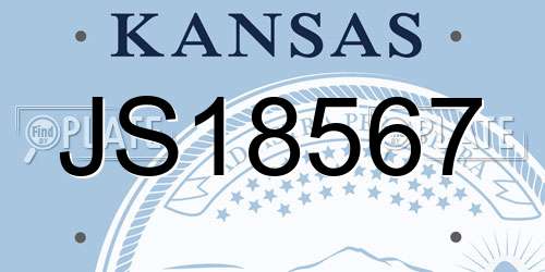 JS18567 Kansas License Plate