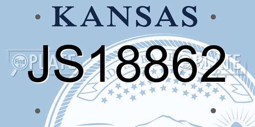 JS18862 Kansas License Plate