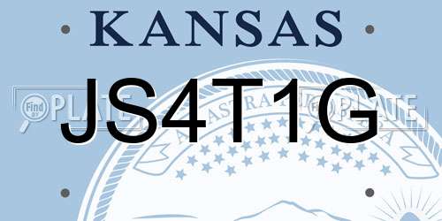 JS4T1G Kansas License Plate