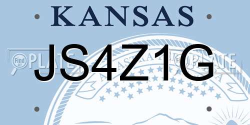 JS4Z1G Kansas License Plate