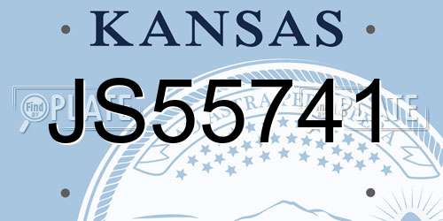 JS55741 Kansas License Plate