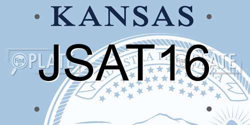 JSAT16 Kansas License Plate