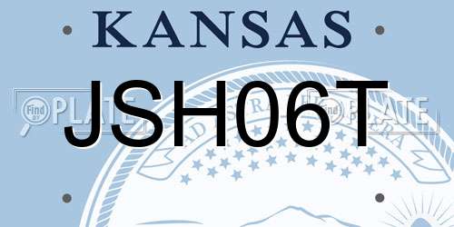 JSH06T Kansas License Plate