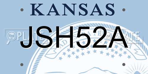 JSH52A Kansas License Plate