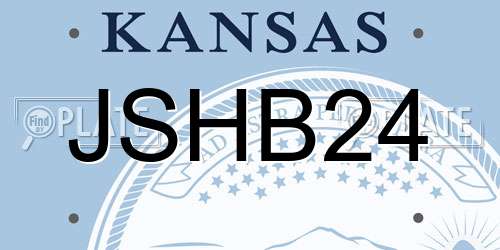 JSHB24 Kansas License Plate