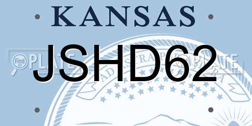 JSHD62 Kansas License Plate