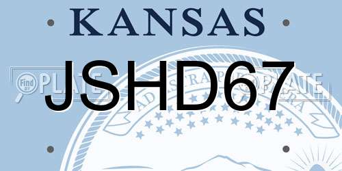 JSHD67 Kansas License Plate