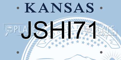 JSHI71 Kansas License Plate