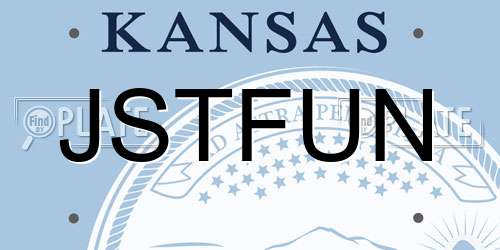 JSTFUN Kansas License Plate