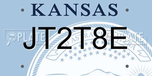 JT2T8E Kansas License Plate