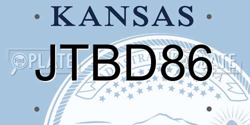 JTBD86 Kansas License Plate