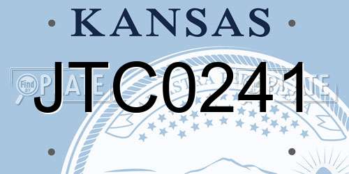 JTC0241 Kansas License Plate