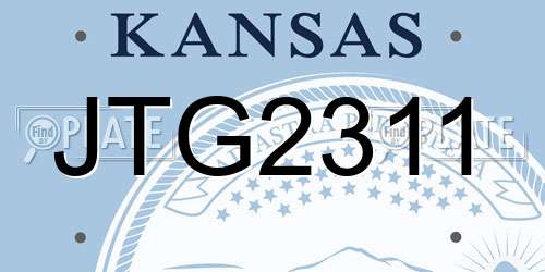 JTG2311 Kansas License Plate