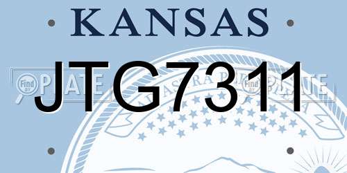 JTG7311 Kansas License Plate
