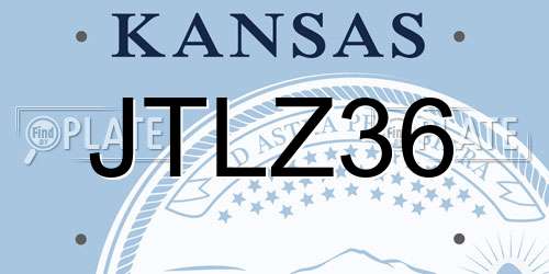 JTLZ36 Kansas License Plate