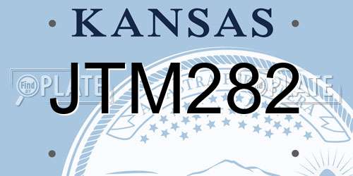 JTM282 Kansas License Plate