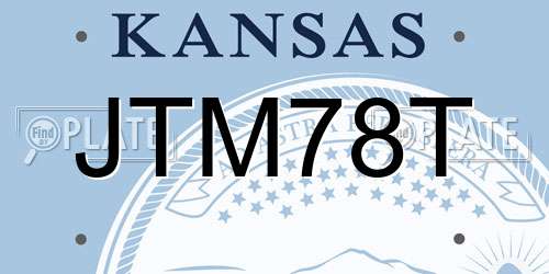 JTM78T Kansas License Plate