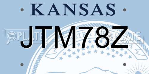 JTM78Z Kansas License Plate