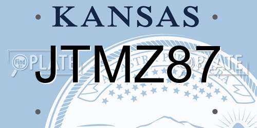 JTMZ87 Kansas License Plate