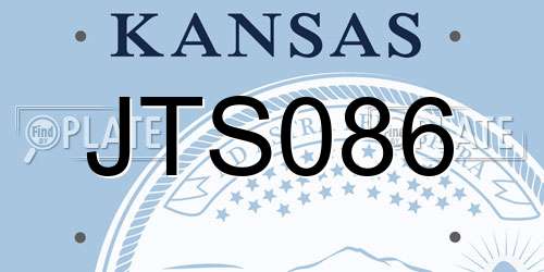 JTS086 Kansas License Plate