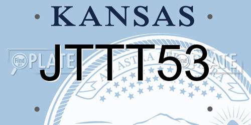JTTT53 Kansas License Plate