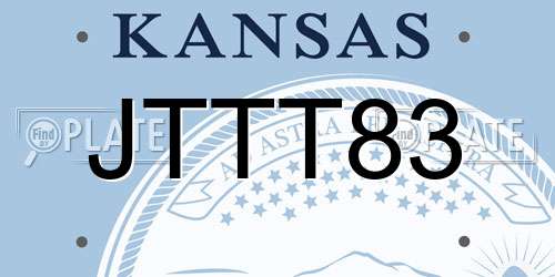 JTTT83 Kansas License Plate