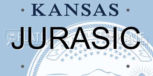 JURASIC Kansas License Plate