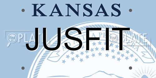 JUSFIT Kansas License Plate
