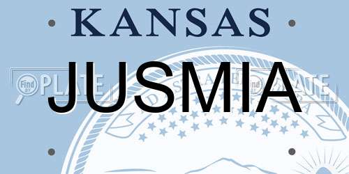 JUSMIA Kansas License Plate