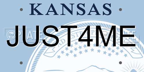 JUST4ME Kansas License Plate