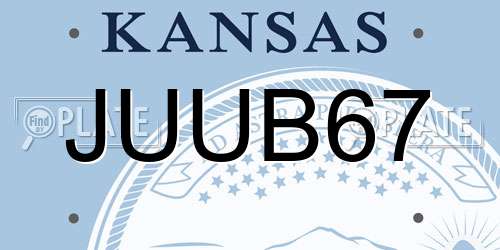 JUUB67 Kansas License Plate