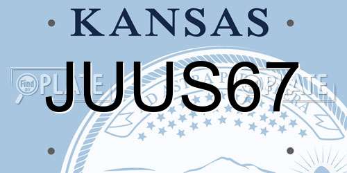 JUUS67 Kansas License Plate