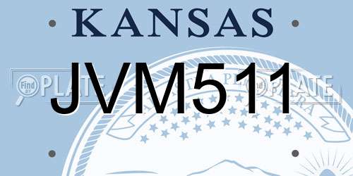 JVM511 Kansas License Plate