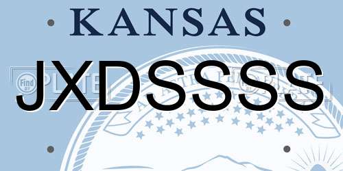 JXDSSSS Kansas License Plate