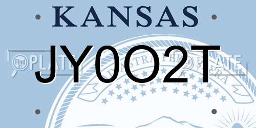 JY0O2T Kansas License Plate