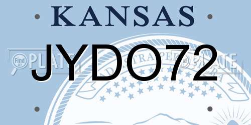 JYDO72 Kansas License Plate
