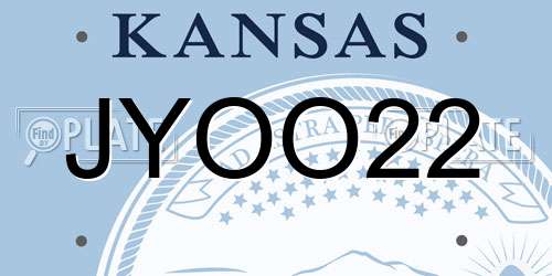 JYOO22 Kansas License Plate