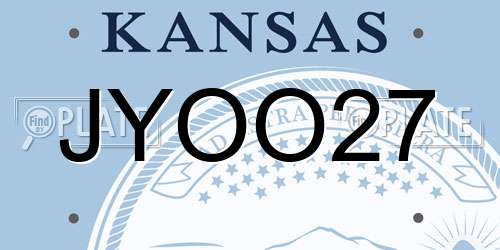 JYOO27 Kansas License Plate