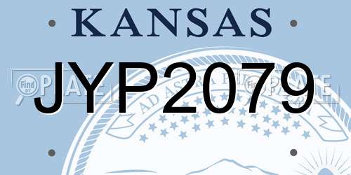 JYP2079 Kansas License Plate