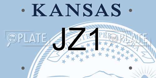 JZ1 Kansas License Plate