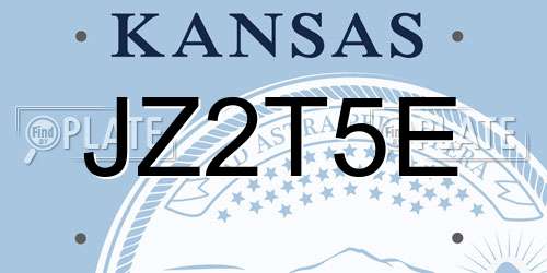 JZ2T5E Kansas License Plate