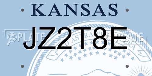 JZ2T8E Kansas License Plate