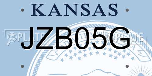 JZB05G Kansas License Plate