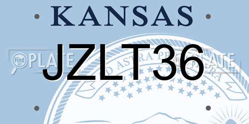 JZLT36 Kansas License Plate