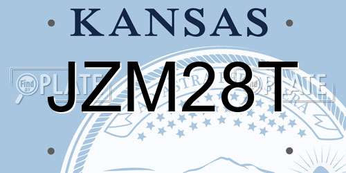 JZM28T Kansas License Plate