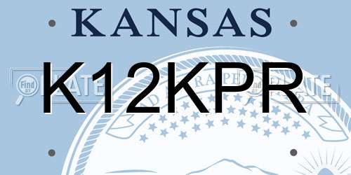 K12KPR Kansas License Plate
