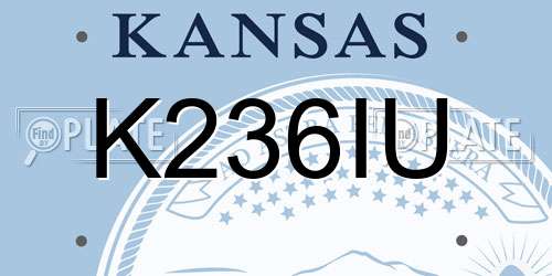 K236IU Kansas License Plate