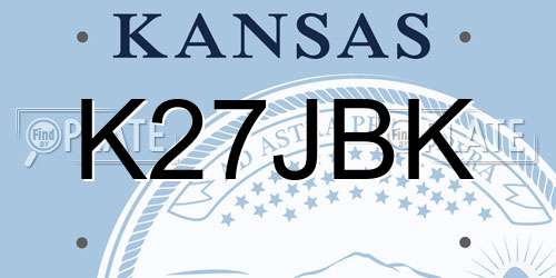 K27JBK Kansas License Plate