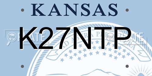 K27NTP Kansas License Plate