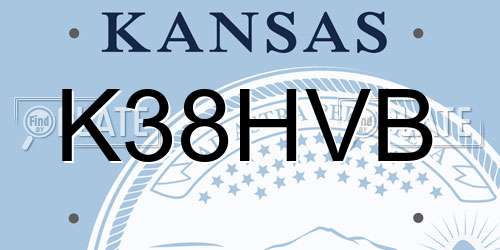 K38HVB Kansas License Plate